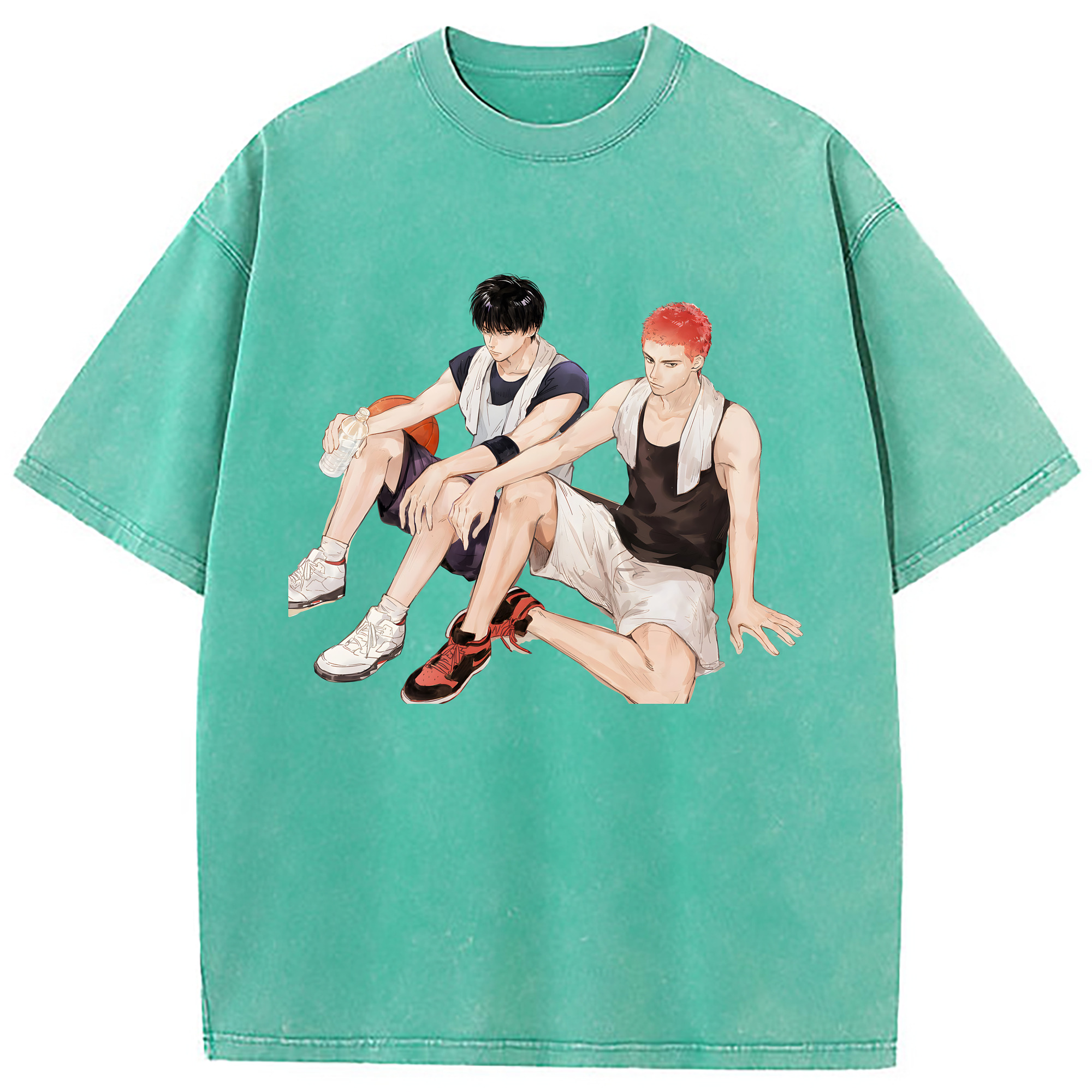 （画像用） SLAM DUNK／スラムダンク 綿100% ヴィンテージ風 半袖Tシャツ（フロントプリント）